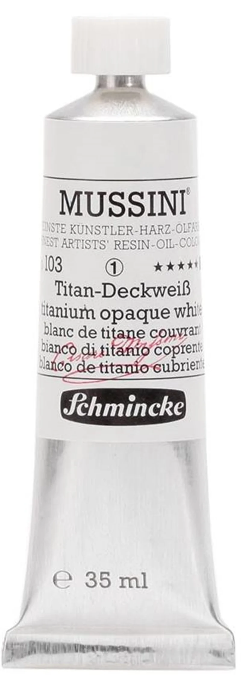 SCHMİNCKE MUSSİNİ ARTİST YAĞLI BOYA 35 ML SERİ 1 103 TİTANİUM OPAQUE WHİTE 10103009