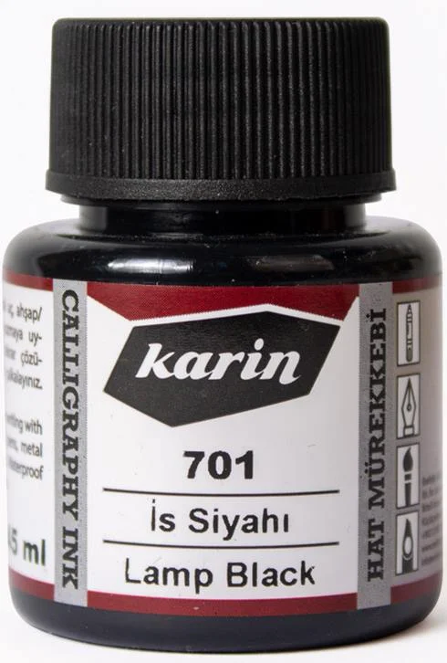 KARİN HAT MÜREKKEBİ 45 ML İS SİYAH 6210701045