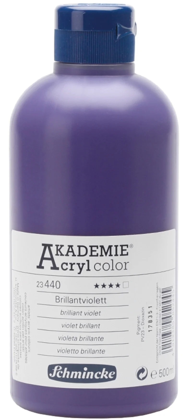 SCHMİNCKE AKADEMİE AKRİLİK BOYA 500 ML 440 BRİLLİANT VİOLET 23440028