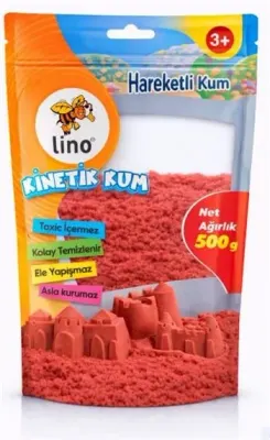 LİNO KİNETİK KUM 500 GR DOYPACK KIRMIZI LN-600KR