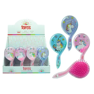 TAROS SAÇ FIRÇASI PULLU HAPPY ANIMALS AKRALİK YUVARLAK 16 LI 7813