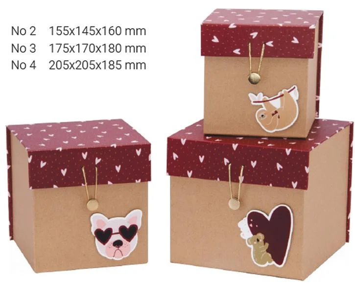 GIPTA KUTU SETİ 3 LÜ MORE LOVE DİK BOY BX65960