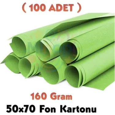 MILEO 1701 50x70 FON KARTONU ÇİMEN 160 gr 100 LÜ