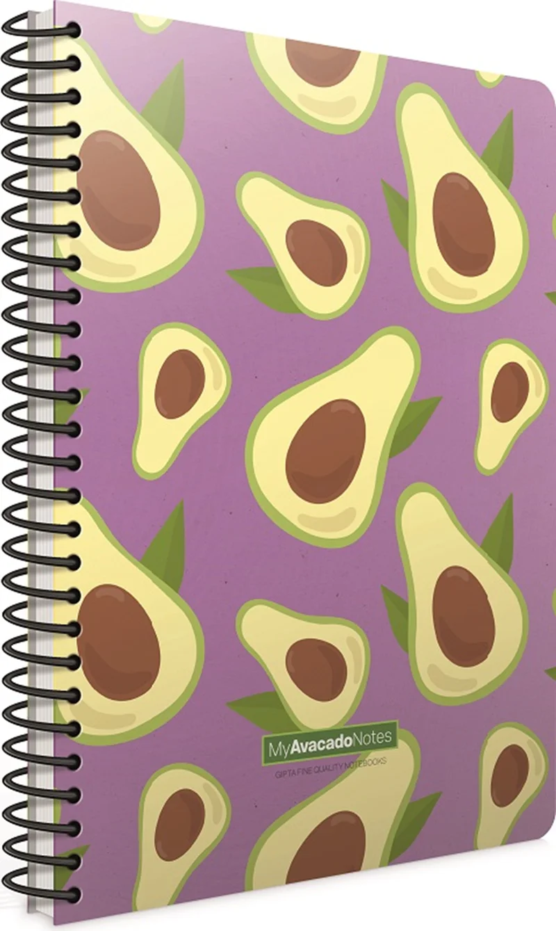 GIPTA DEFTER AVOCADO NOTES A6 SPİRALLİ KARTON KAPAK 80 YP. ÇİZGİLİ 5997