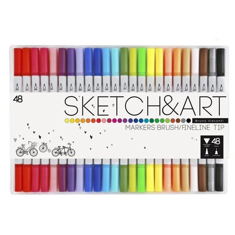 BRUNO VISCONTI BRUSH PEN SKETCH &amp; ART 48 RENK 22-0101