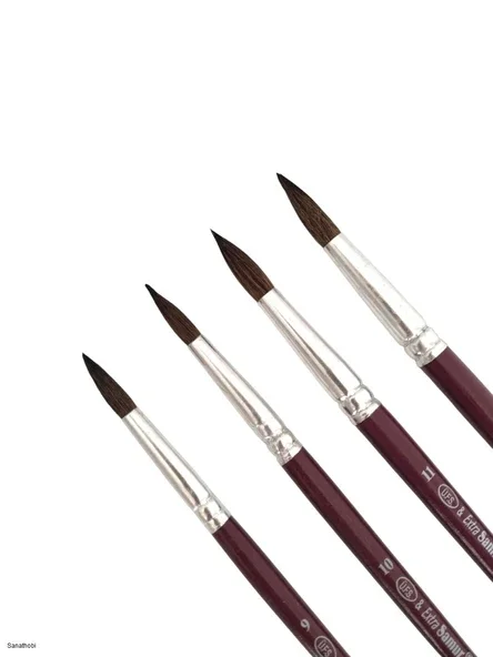 SAMUR 145 SERİ 2-4-6-8 NO SULU BOYA FIRÇASI 4 LÜ SET