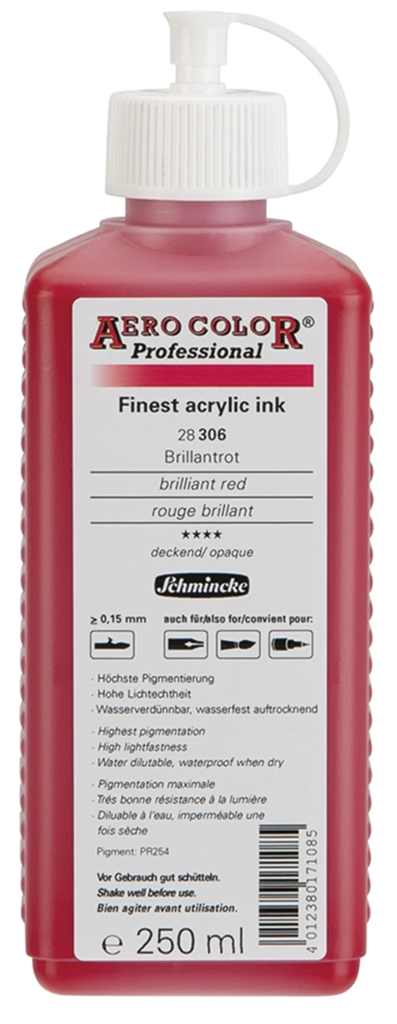 SCHMİNCKE AERO COLOR AKRİLİK MÜREKKEP 250 ML 306 RED MADDER LİGHT 28306027