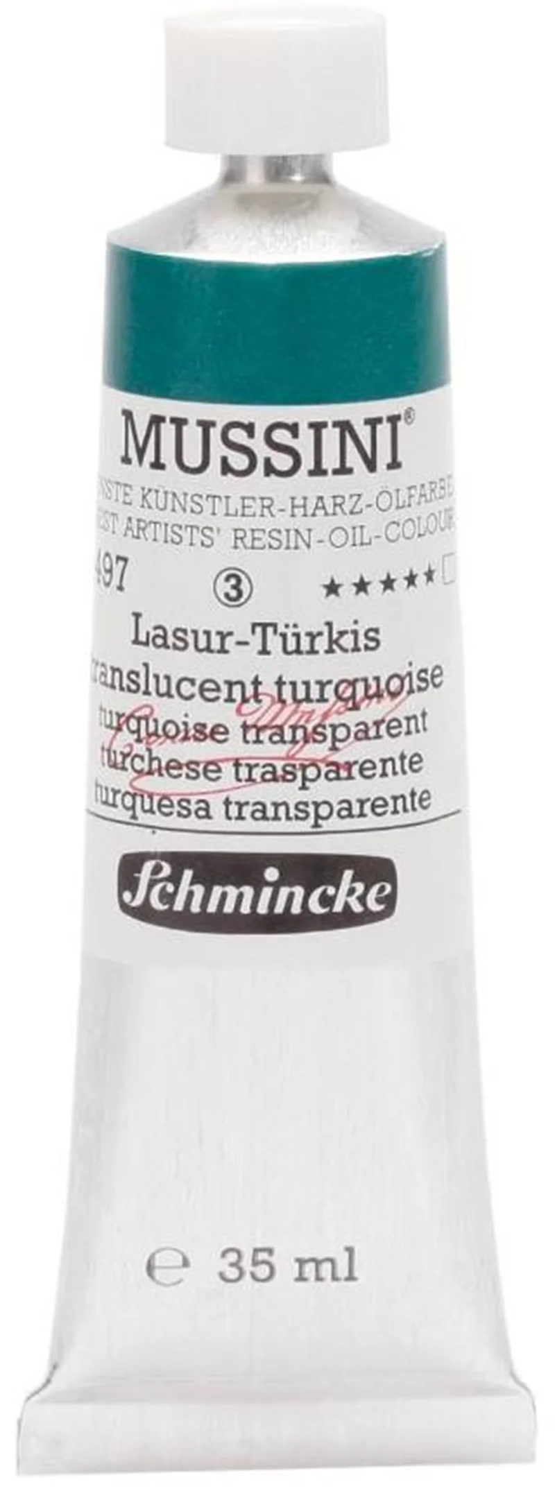 SCHMİNCKE MUSSİNİ ARTİST YAĞLI BOYA 35 ML SERİ 3 497 TRANSLUCENT TURQUOİSE 10497009