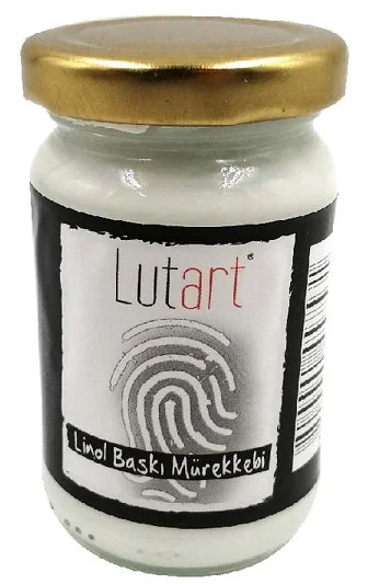 LUTART LİNOL BASKI MÜREKKEBİ 100 ML BEYAZ LMB-0456-100-BYZ