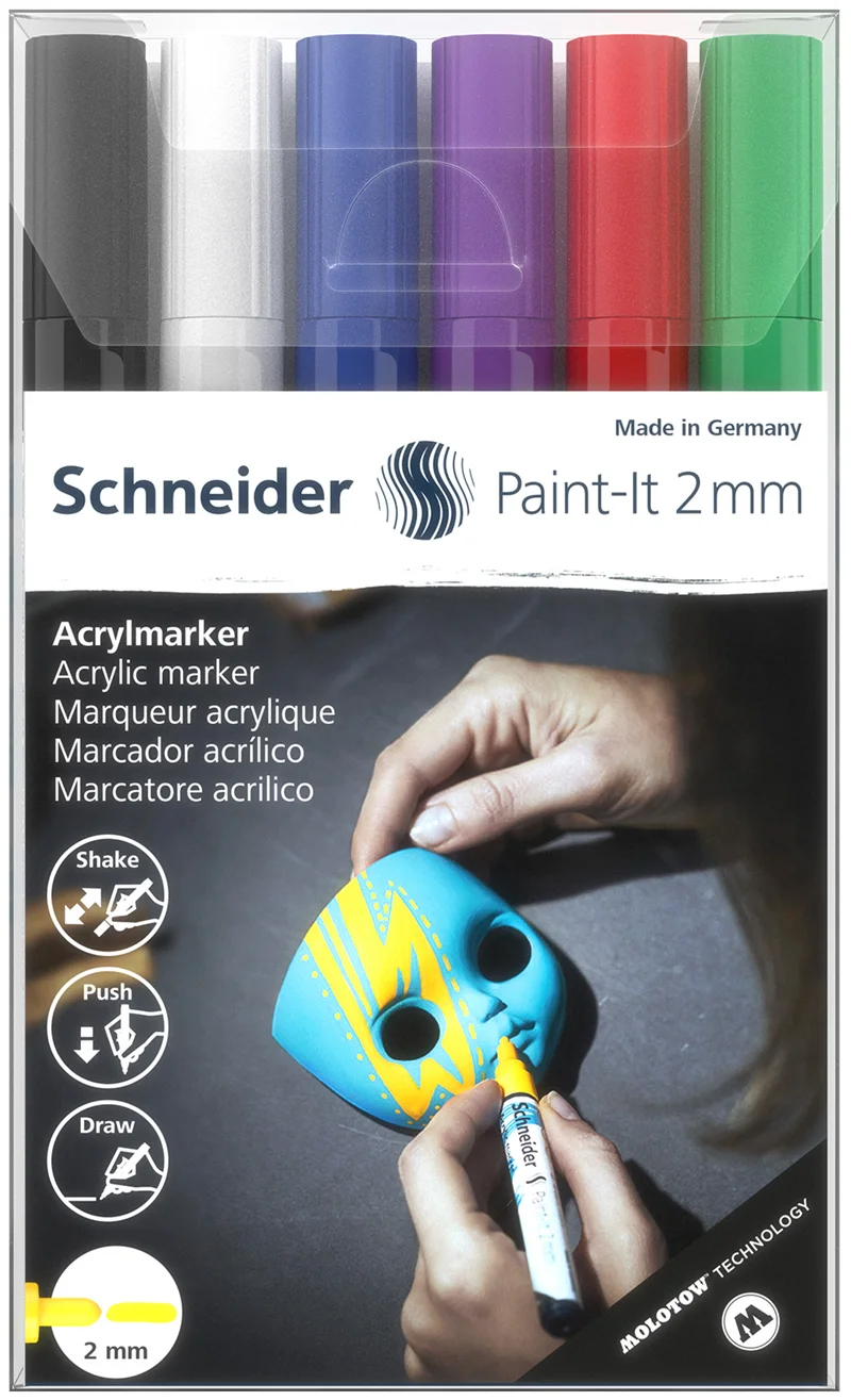 SCHNEIDER AKRİLİK MARKER 310 2.0 SET-1 6 LI KARIŞIK RENK SCM518