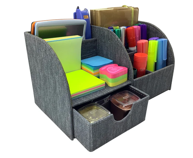 INN DESIGN ORGANİZER ÇEKMECELİ EFSUN JEAN DERİ ANTRASİT INN-DD-1033