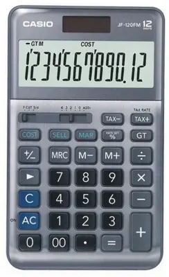 CASIO HESAP MAKİNESİ MASAÜSTÜ JF-120FM 12 HANE
