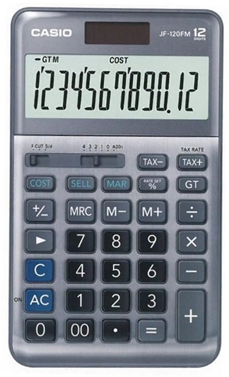 CASIO HESAP MAKİNESİ MASAÜSTÜ JF-120FM 12 HANE