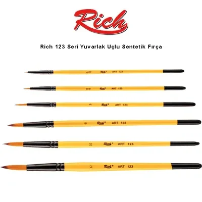 RICH 17350 ART 123 SERİ YUVARLAK UÇ SENTETİK FIRÇA NO:4