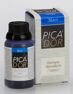 PICADOR ISTAMPA MÜREKKEBİ 30 CC MAVİ KE002