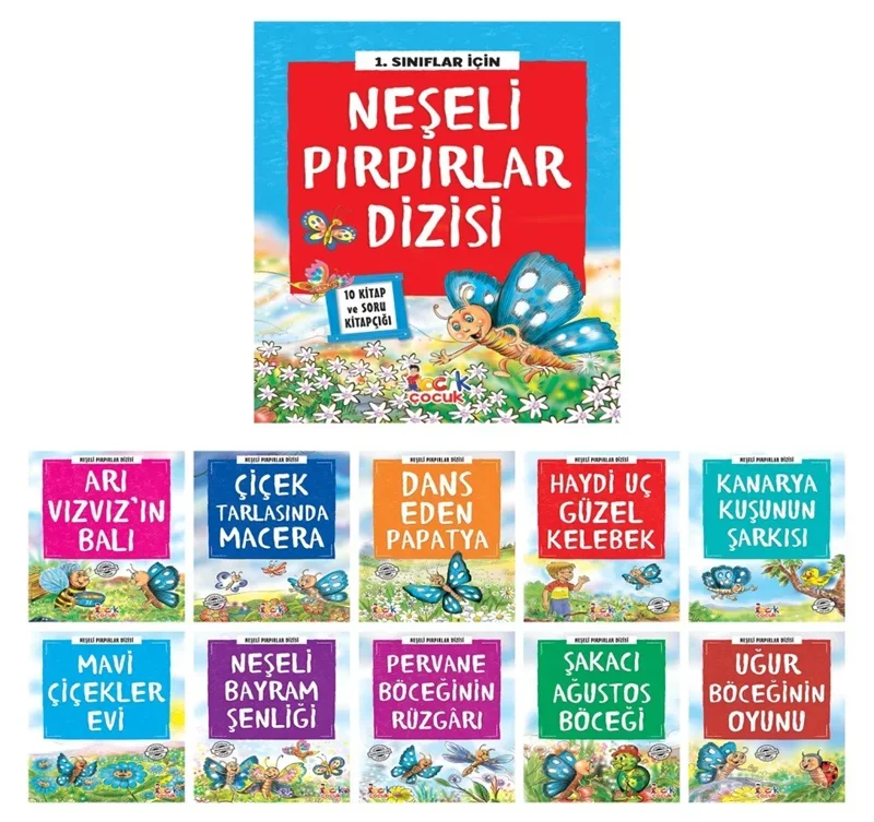 BICIRIK - NEŞELİ PIRPIRLAR DİZİSİ KÜÇÜK BOY 1. SINIF 10 KİTAP+SK