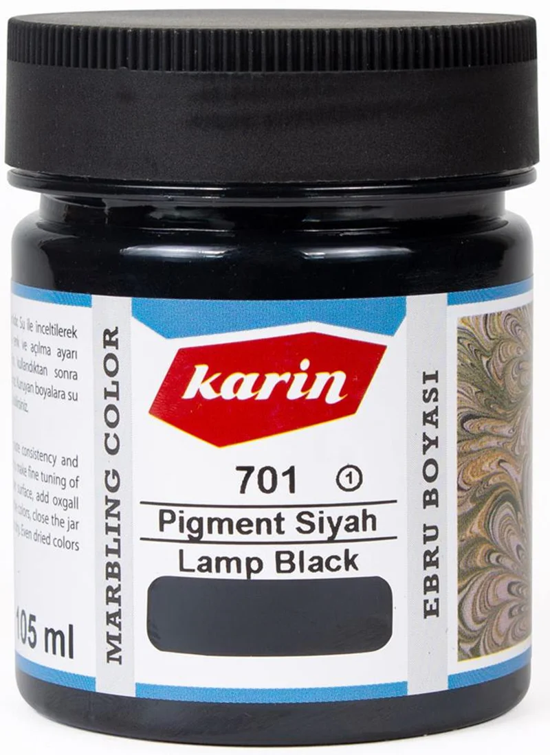 KARİN EBRU BOYASI 105 ML 701 PİGMENT SİYAH  61701105