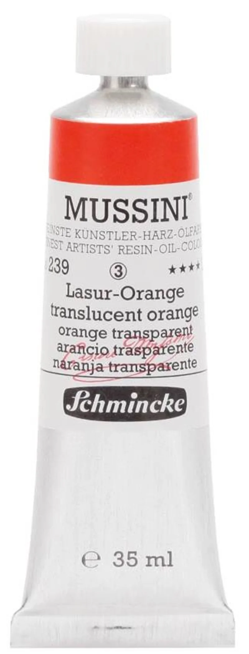 SCHMİNCKE MUSSİNİ ARTİST YAĞLI BOYA 35 ML SERİ 3 239 TRANSLUCENT ORANGE 10239009