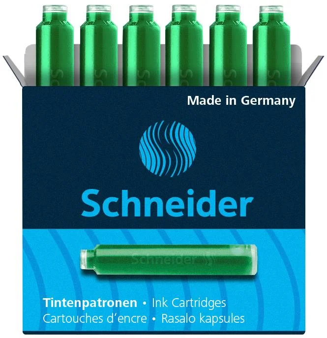 SCHNEIDER DOLMA KALEM  KARTUŞU 6 LI YEŞİL SCD203