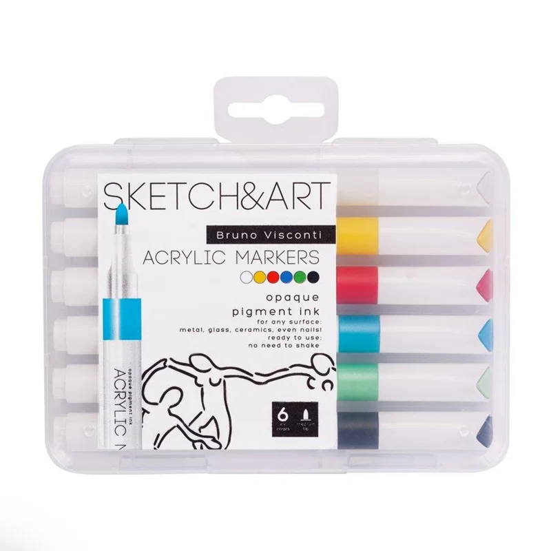 BRUNO VISCONTI SKETCH & ART AKRİLİK MARKER 6 RENK 22-0125