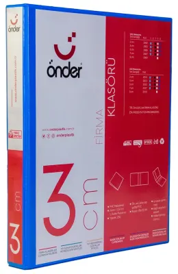 ÖNDER HALKALI DOSYA A4 2 HALKA 3 CM MAVİ 2003-1