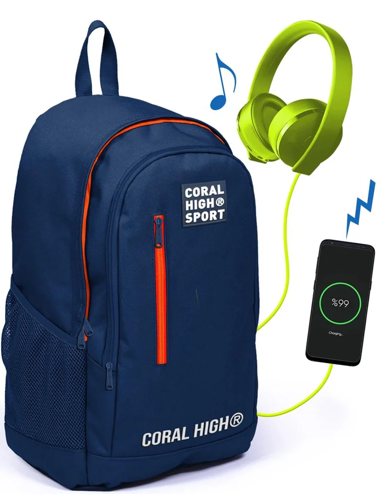 YAYGAN ÇANTA SIRT CORAL HIGH SPORT USB+AUX SOKETLİ 23232
