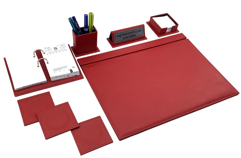 INN DESIGN SÜMEN TAKIMI 5 PARÇA AB-I HAYAT KLAS DOKULU KIRMIZI INN-ST-1542