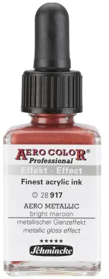 SCHMİNCKE AERO COLOR AKRİLİK MÜREKKEP 28 ML 917 AERO METALLİC BRİGHT MAROON 28917023