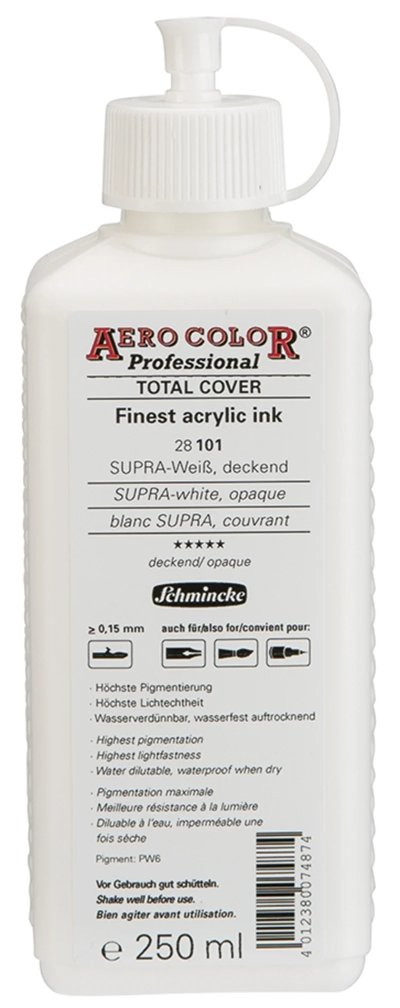 SCHMİNCKE AERO COLOR AKRİLİK MÜREKKEP 250 ML 101 SUPRA WHİTE OPAQUE 28101027
