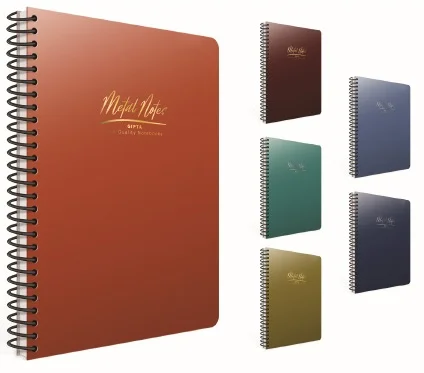 GIPTA DEFTER METAL NOTES A4 SPİRALLİ PP KAPAK 80 YP.DÜZ 5540