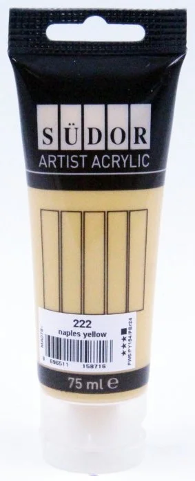 SÜDOR AKRİLİK TÜP 75 ML NAPOLİ SARISI 222 MA075-222