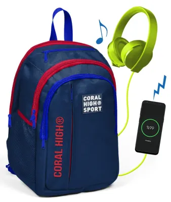 YAYGAN ÇANTA SIRT CORAL HIGH SPORT USB+AUX SOKETLİ 23242