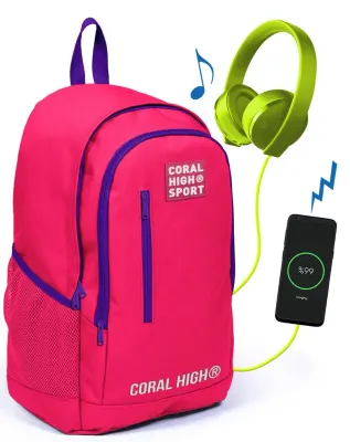 YAYGAN ÇANTA SIRT CORAL HIGH SPORT USB+AUX SOKETLİ 23235