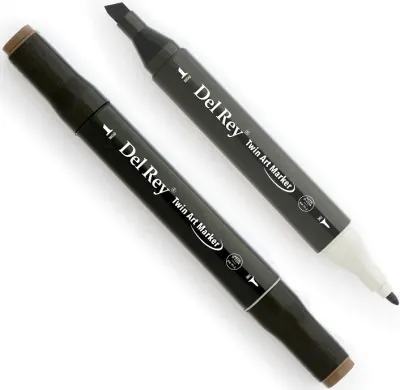 DEL REY GRAFİK MARKÖR TWIN MN-DRWG9 WARM GREY