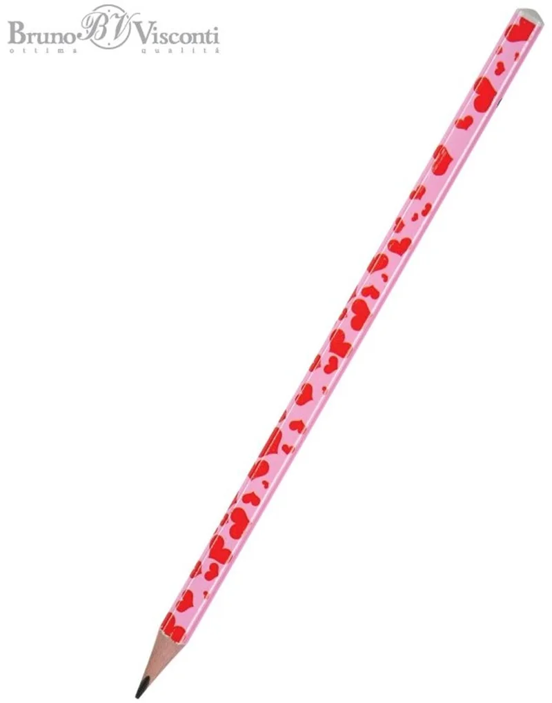 BRUNO VISCONTI KURŞUN KALEM HAPPYGRAPHIX PEMBE KALPLER 21-0030/10