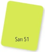 ALEX FON KARTONU FOSFORLU 160GR 70X100 SARI 100 LÜ 51