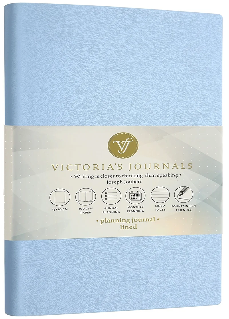 VJ DEFTER SMYTH PLANLAYICI ESNEK KAPAK 14x20 Cm. 100 Gr. 96 YP. ÇİZGİLİ MAVİ 1039