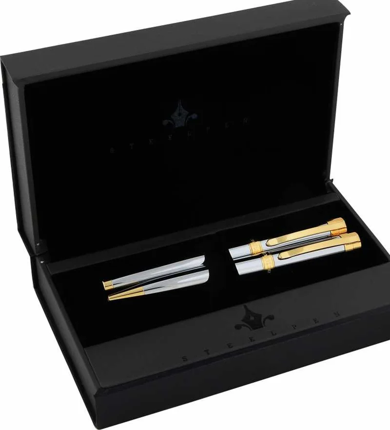 STEELPEN DOLMA KALEM+TÜKENMEZ KALEM SET CAPITAL SERİSİ GOLD 286