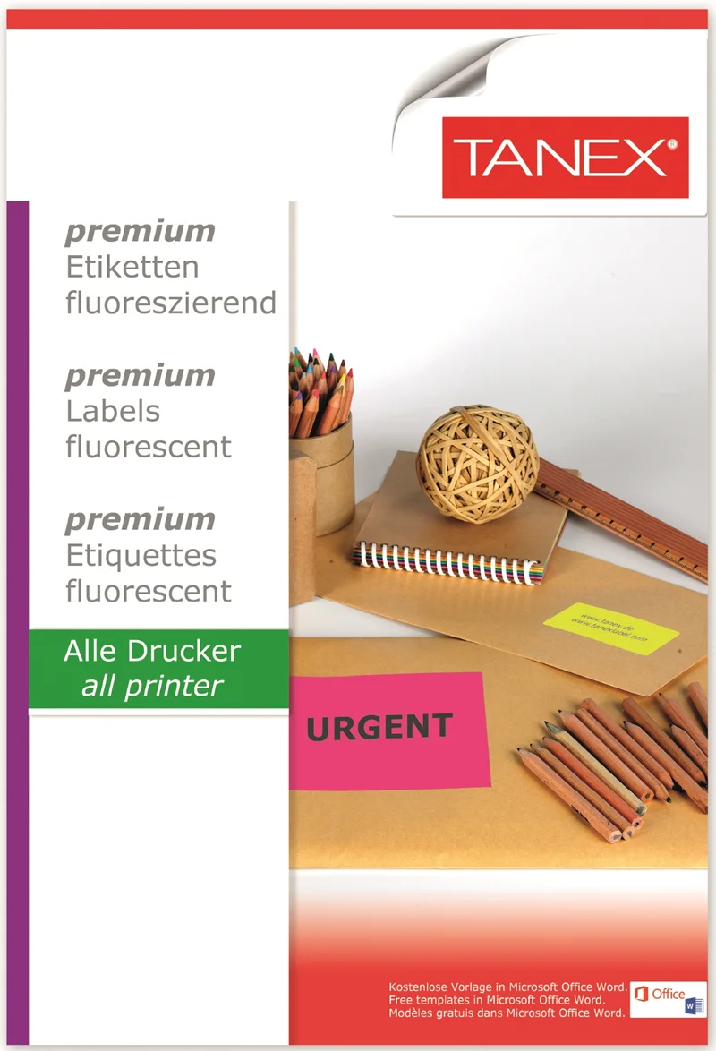 TANEX LASER ETİKET RENKLİ