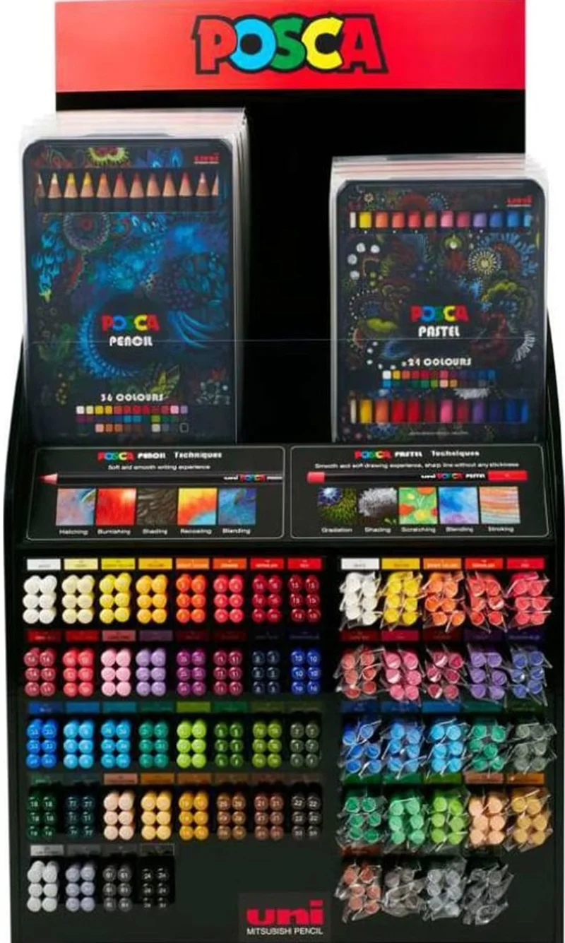UNİ POSCA PASTEL &amp; PENCIL 50/D MASA ÜSTÜ STANT KPA-KPE/50D STANT