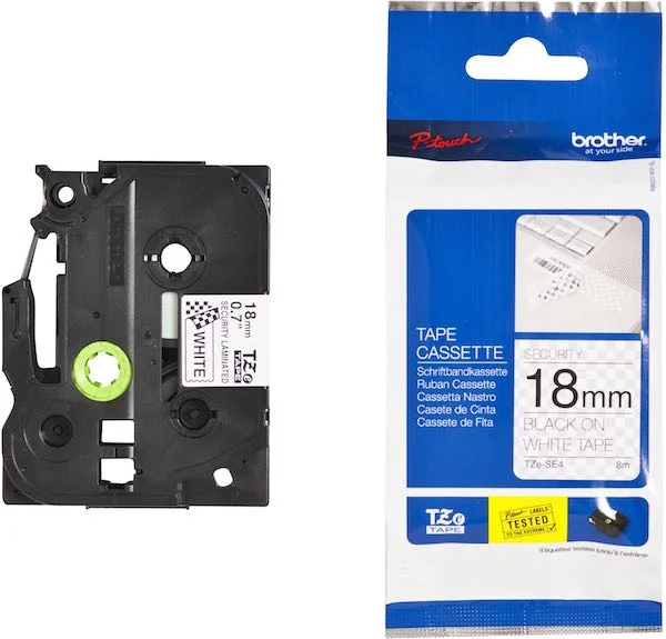 BROTHER PTOUCH ETİKET 18MM GÜVENLİK 18TZSE4