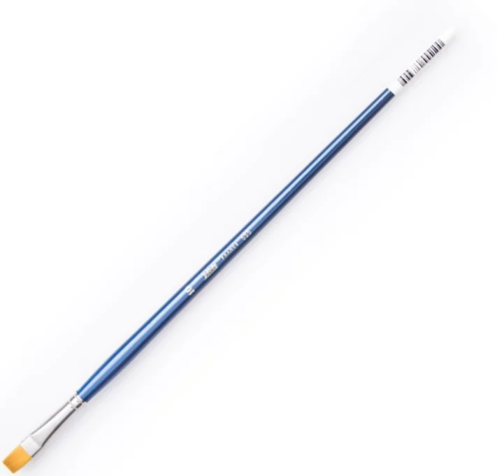 PEBEO AKRİLİK BOYA FIRÇASI 555 SERİSİ GOLDEN SENTETİK DÜZ KESİK MAVİ UZUN SAP NO:10 555/10