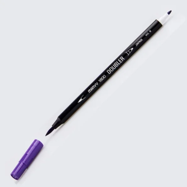 MARVY FIRÇA KALEM BRUSH PEN ÇİFT UÇLU 1800-008 VIOLET
