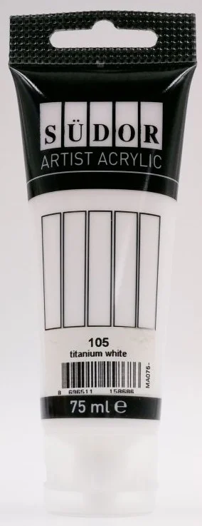 SÜDOR AKRİLİK TÜP 75 ML TİTAN BEYAZ 105 MA075-105