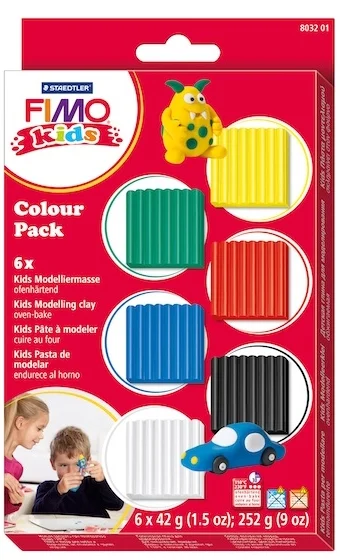 FIMO KIDS MODELLEME KİLİ SET COL.PACK MAT RENKLER 8032 01 02