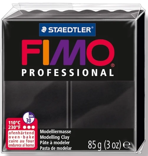 FIMO PROFESSIONAL MODELLEME KİLİ 85 GR SİYAH 8004-9