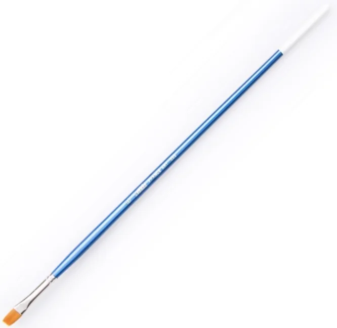 PEBEO AKRİLİK BOYA FIRÇASI 555 SERİSİ GOLDEN SENTETİK DÜZ KESİK MAVİ UZUN SAP NO:8 555/8