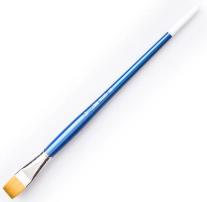 PEBEO AKRİLİK BOYA FIRÇASI 555 SERİSİ GOLDEN SENTETİK DÜZ KESİK MAVİ UZUN SAP NO:24 555/24