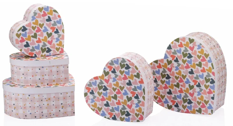 GIPTA KUTU SETİ 5 Lİ FLORAL KALP BX65590