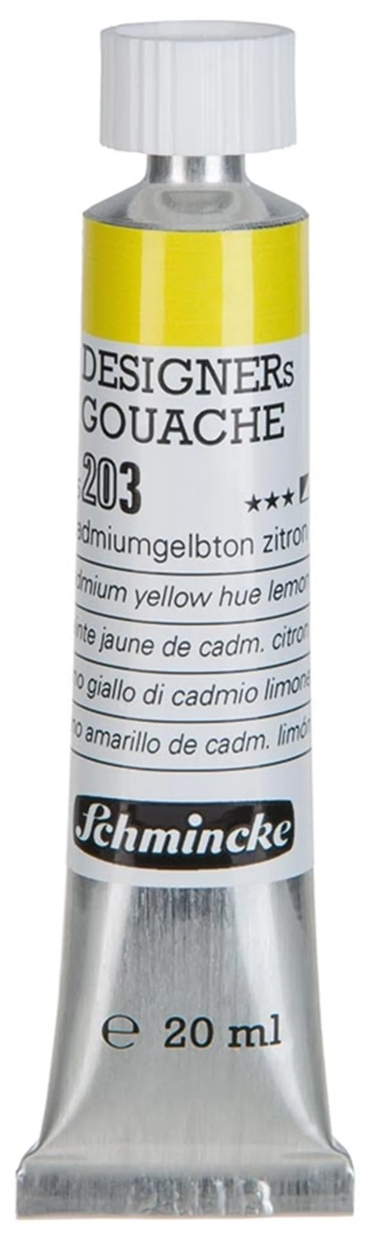 SCHMİNCKE HKS DESİGNERS' GOUACHE GUAJ BOYA 20 ML TÜP 203 CADMİUM YELLOW LEMON 25203007